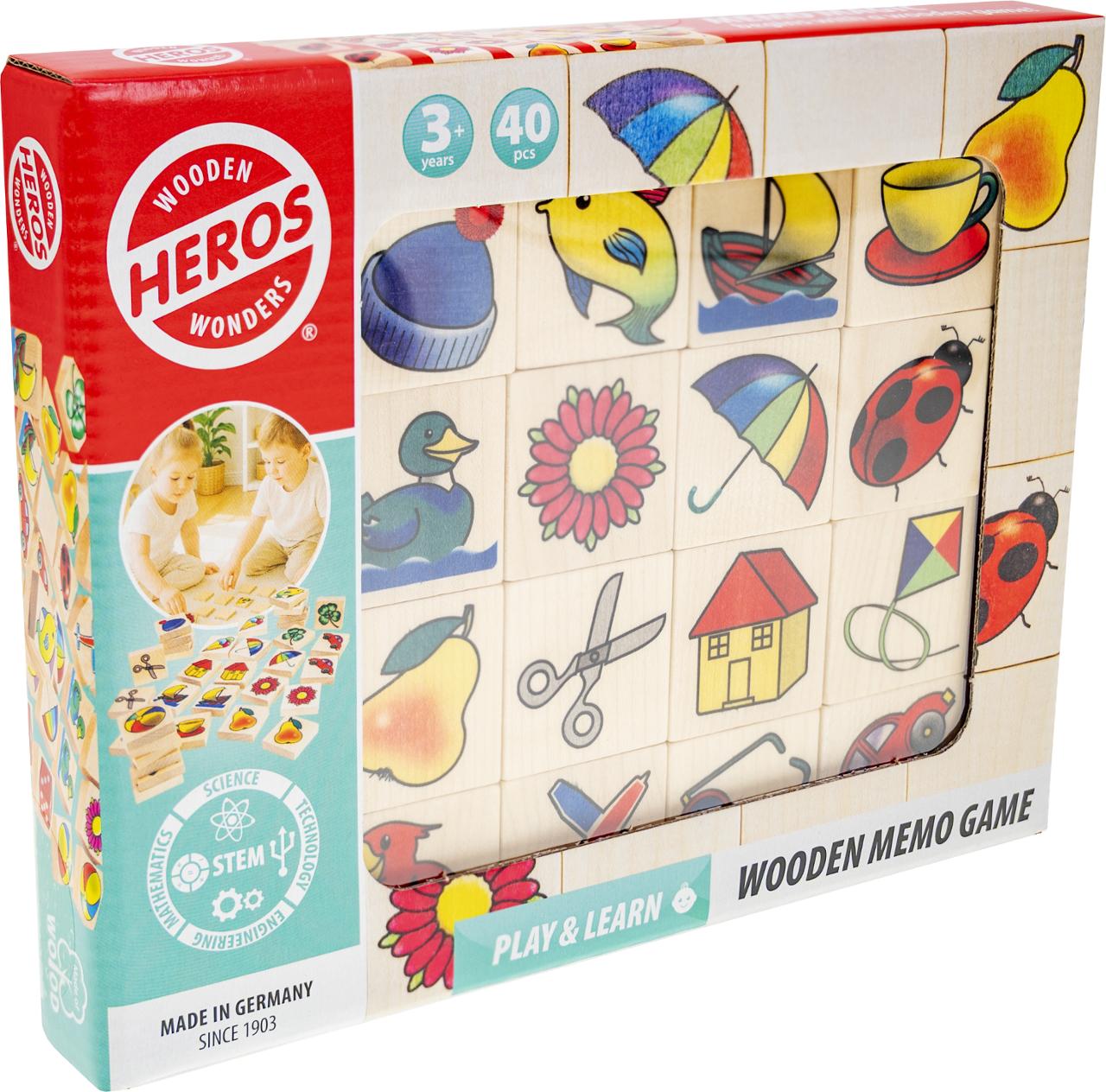 Memory i Trä | Skola och förskola - Lekmaterial - Spel - Från 3 - 4 år | Kontorsexperten