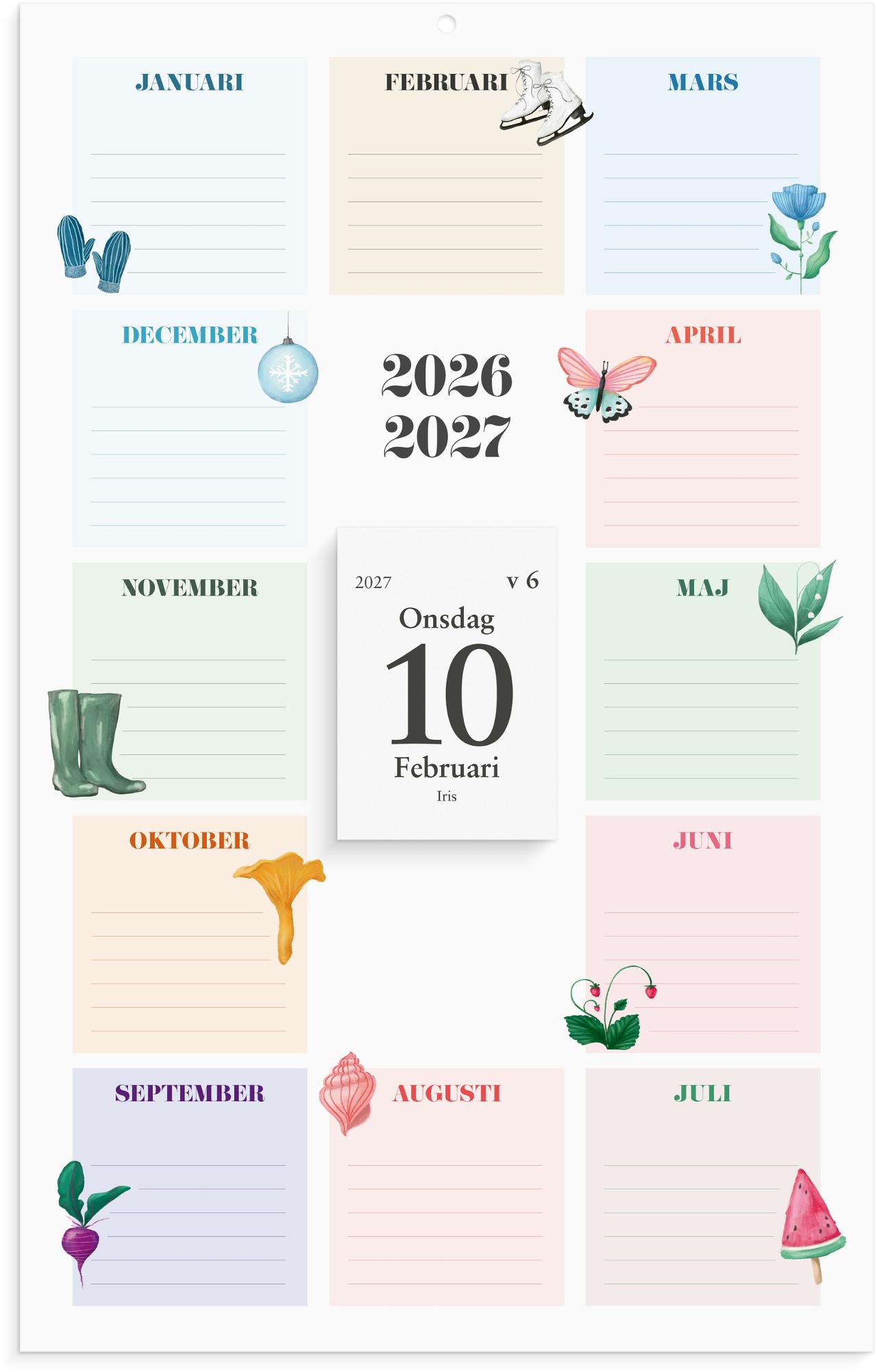 BURDE Väggkalender Klassens almanacka 26/27 | Almanackor och kalendrar - Lärar och Elevkalendrar - Elevkalendrar | Kontorsexperten
