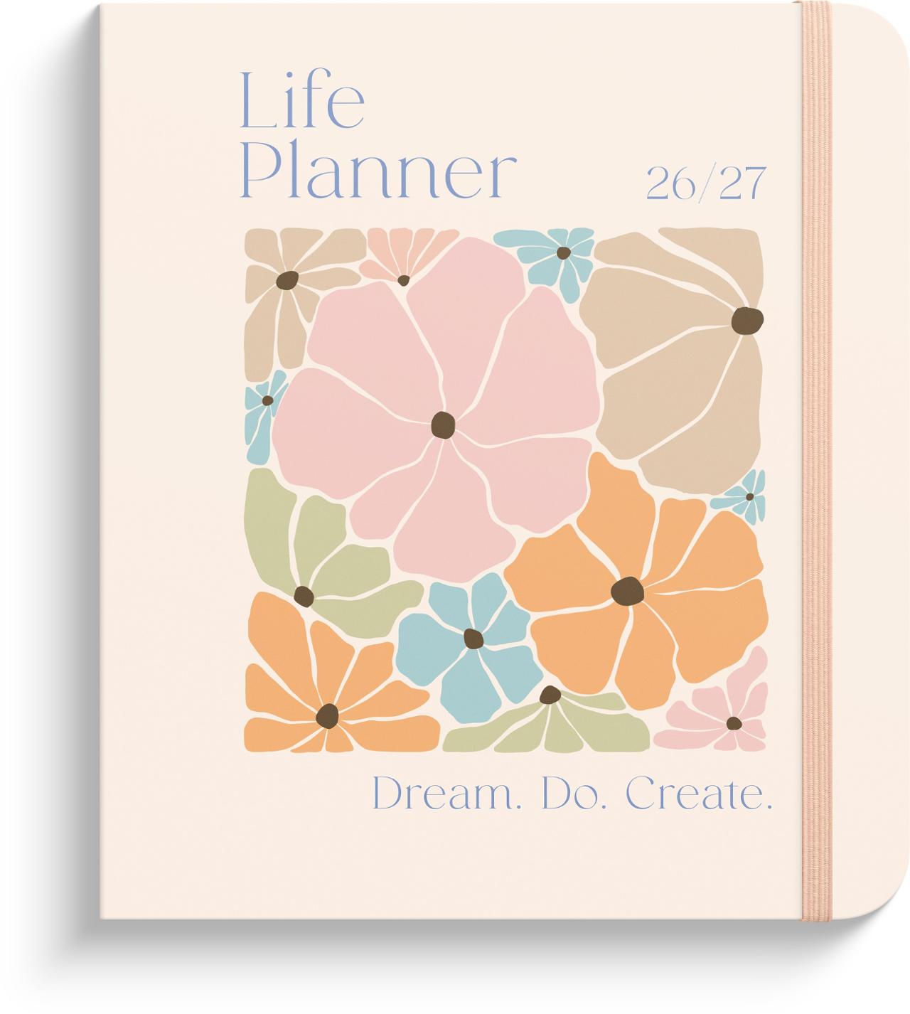 BURDE Kalender Life Planner Flowers A5 26/27 | Almanackor och kalendrar - Lärar och Elevkalendrar - Elevkalendrar | Kontorsexperten