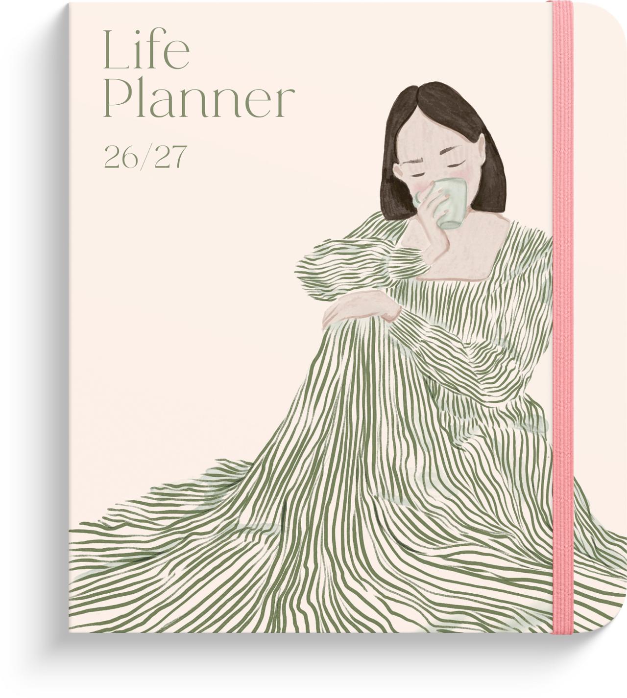 BURDE Kalender Life Planner Green A5 26/27 | Almanackor och kalendrar - Lärar och Elevkalendrar - Elevkalendrar | Kontorsexperten