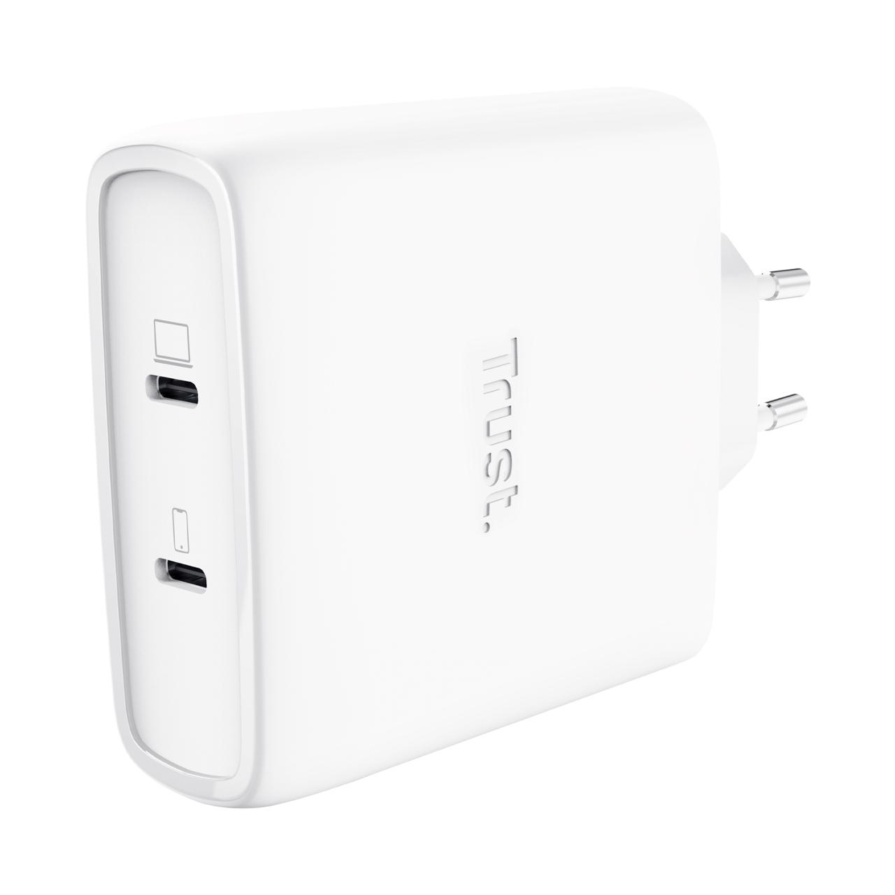 TRUST Laddare Maxo 100W USB-C vit | Datorprodukter - Surfplattor och smartphones - Laddare - Vägg | Kontorsexperten
