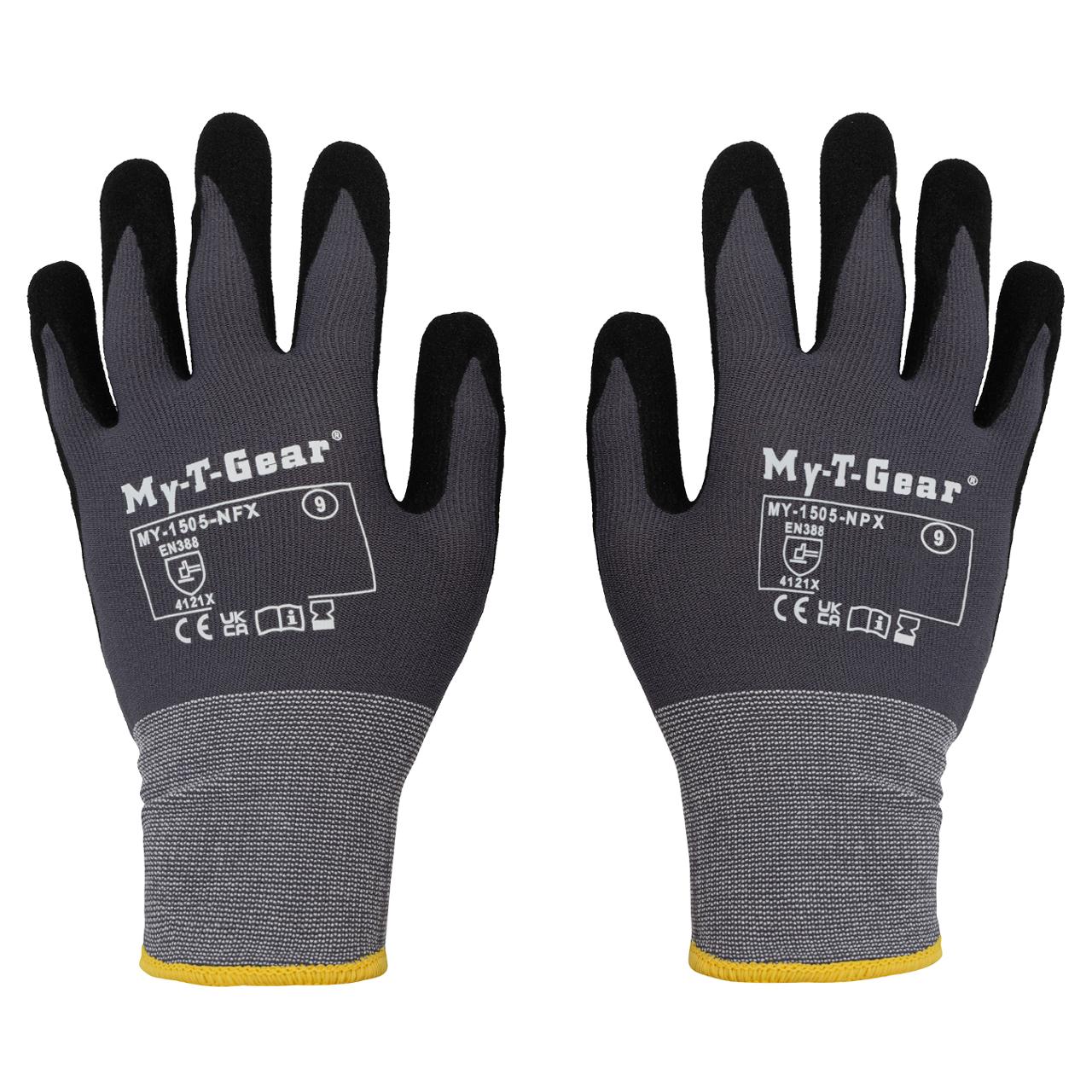 MY-T-GEAR Montagehandske nitril grå 8 | Skyddsutrustning - Skyddshandskar - Montagehandskar | Kontorsexperten