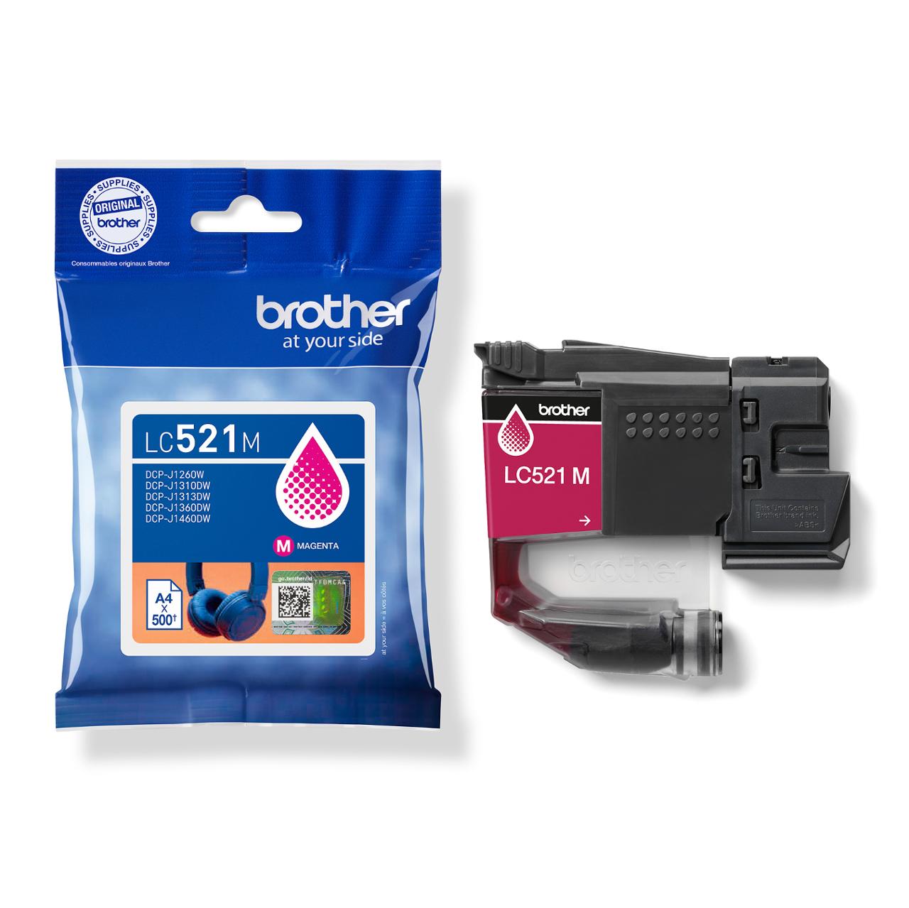 BROTHER Bläckpatron LC521M magenta | Toner och bläck - Bläckpatroner - Bläckpatroner Brother | Kontorsexperten