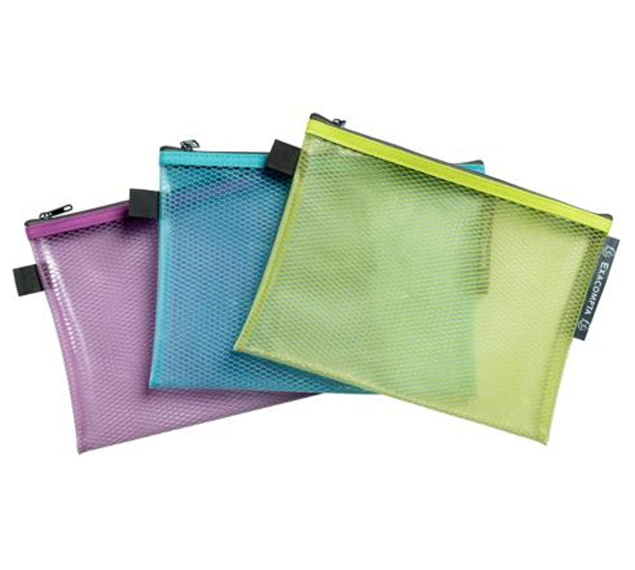 EXACOMPTA Ficka med dragkedja EVA A5 sorterade färger 3/fp | Kontorsmaterial - Pennor - Märkpennor - Special | Kontorsexperten
