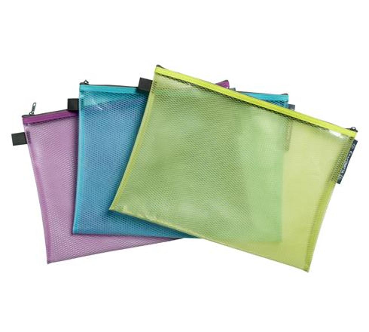 EXACOMPTA Ficka med dragkedja EVA A4 sorterade färger 3/fp | Kontorsmaterial - Pennor - Märkpennor - Special | Kontorsexperten