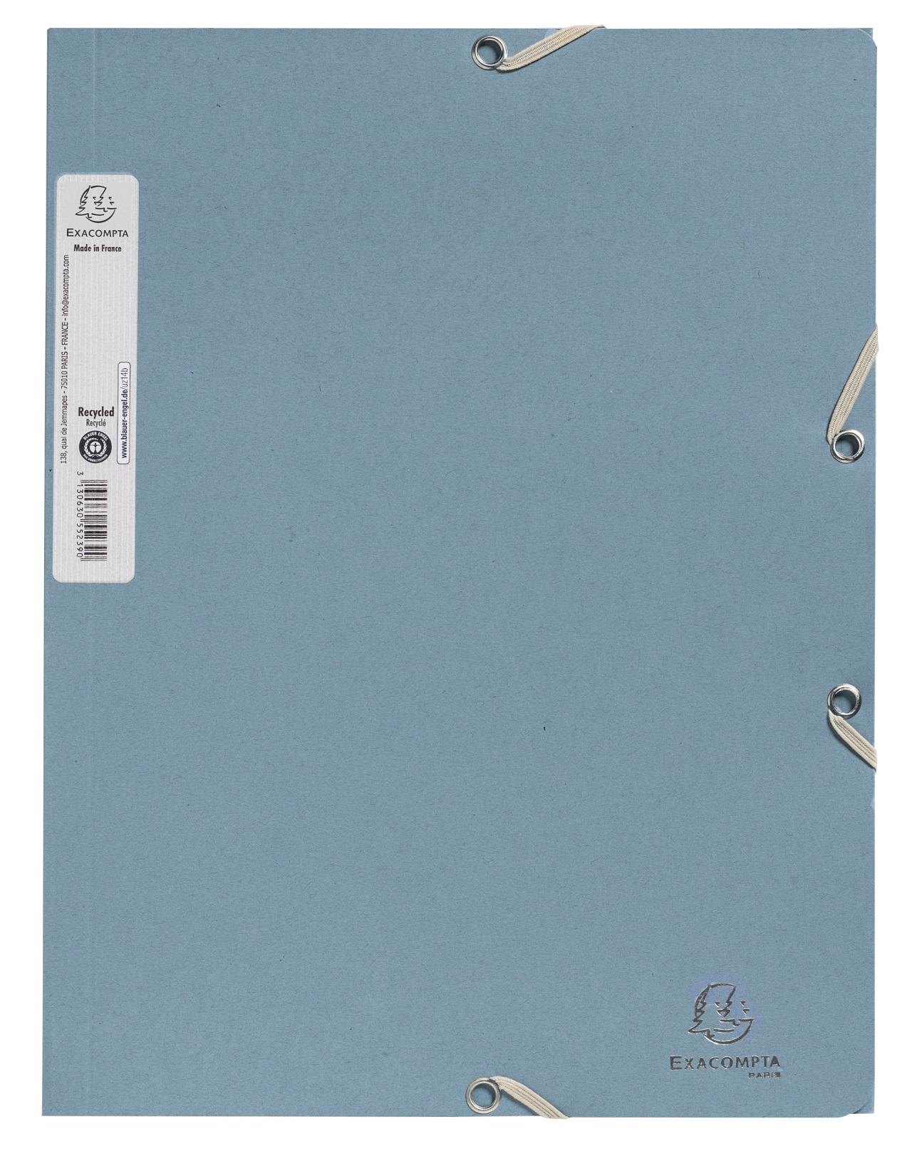 EXACOMPTA Gummibandsmapp 3-klaff A4 grå | Kontorsmaterial - Mappar och plastfickor - Gummibandsmappar 3-klaff - Kartong | Kontorsexperten