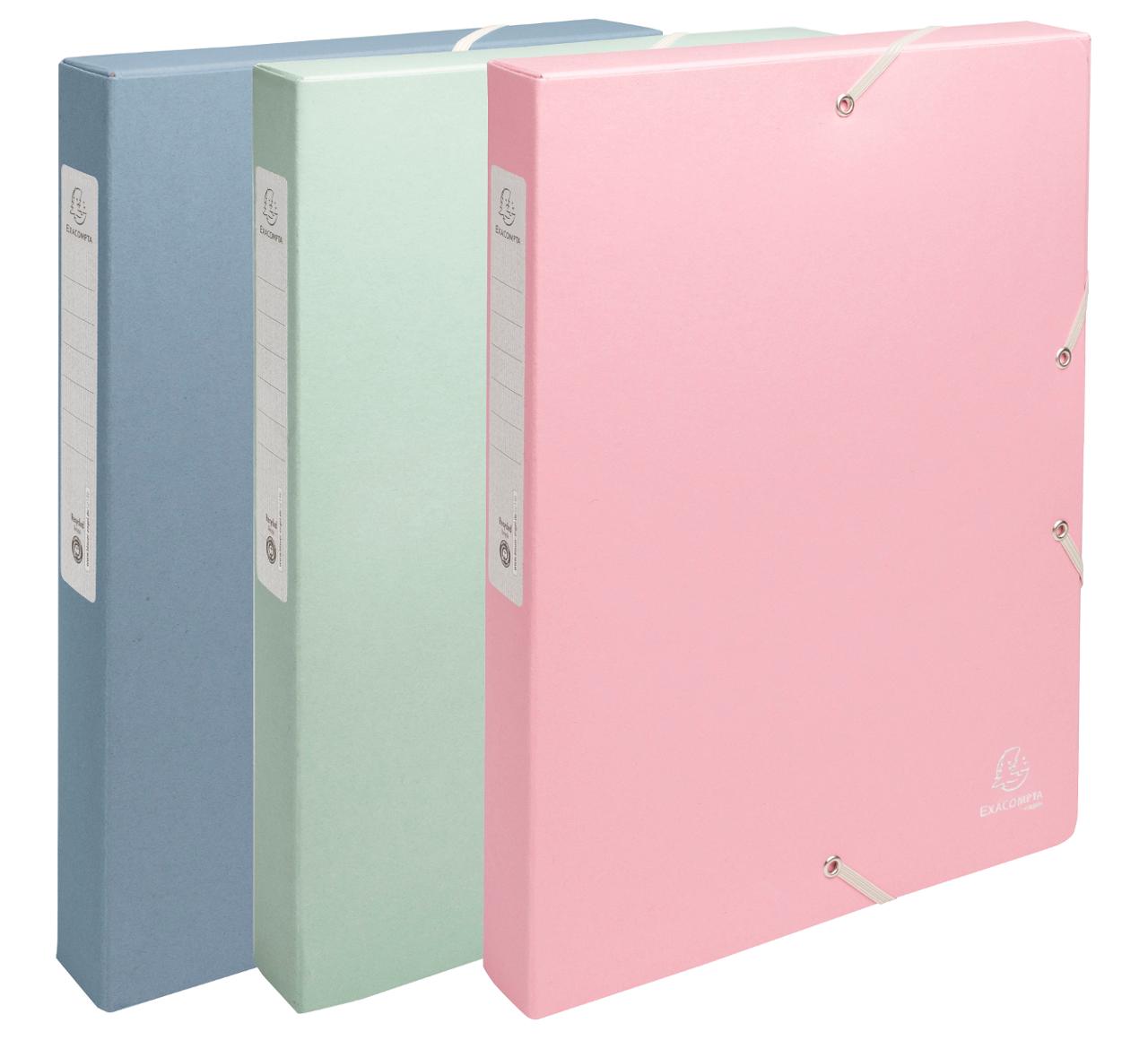 EXACOMPTA Boxmapp 40mm 600g sorterade färger 8/fp | Kontorsmaterial - Mappar och plastfickor - Boxmappar | Kontorsexperten