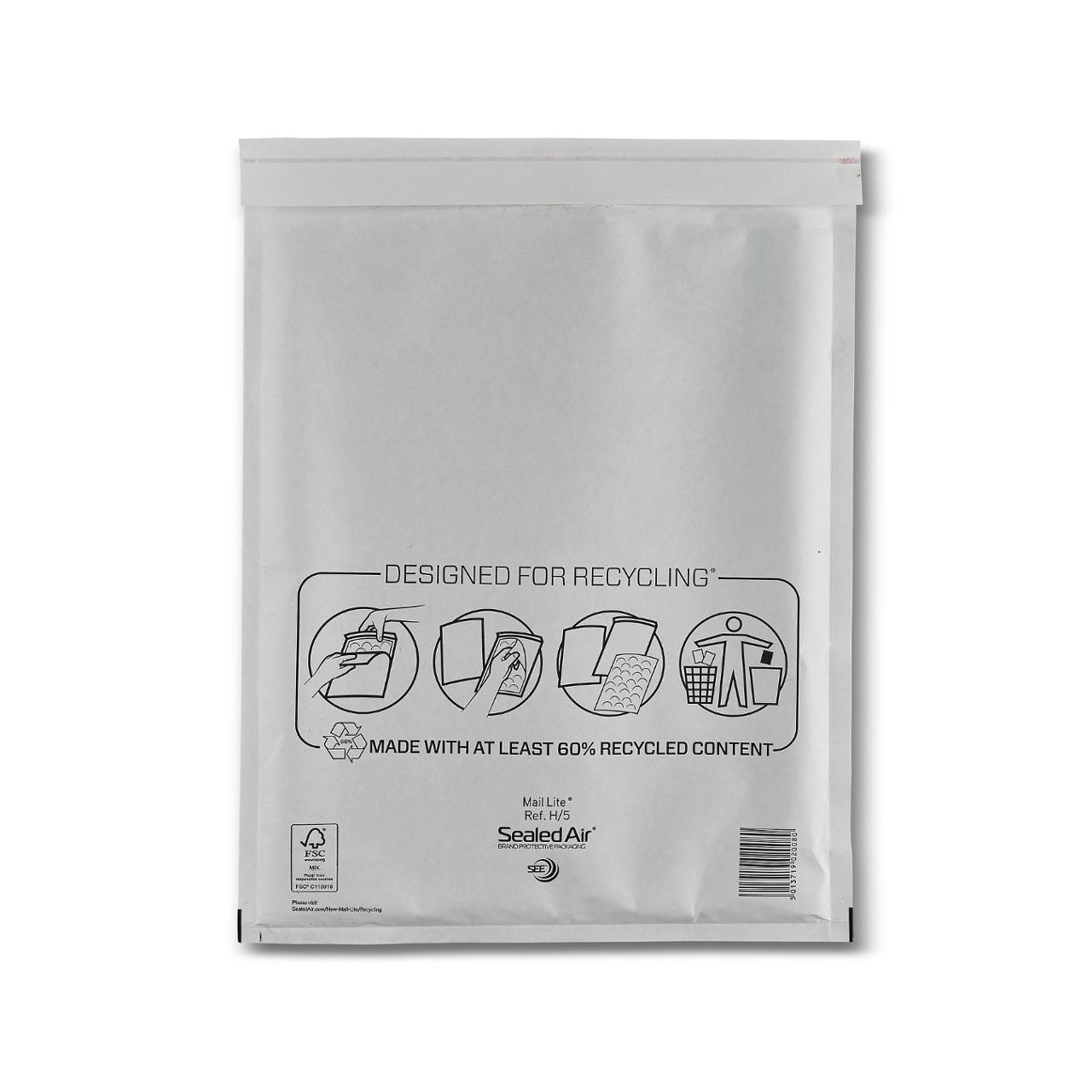 SEALED AIR Bubbelpåse 270x360mm H/5 vit 100/fp | Emballage och lagerutrustning - Kuvert och postemballage - Bubbelpåsar | Kontorsexperten