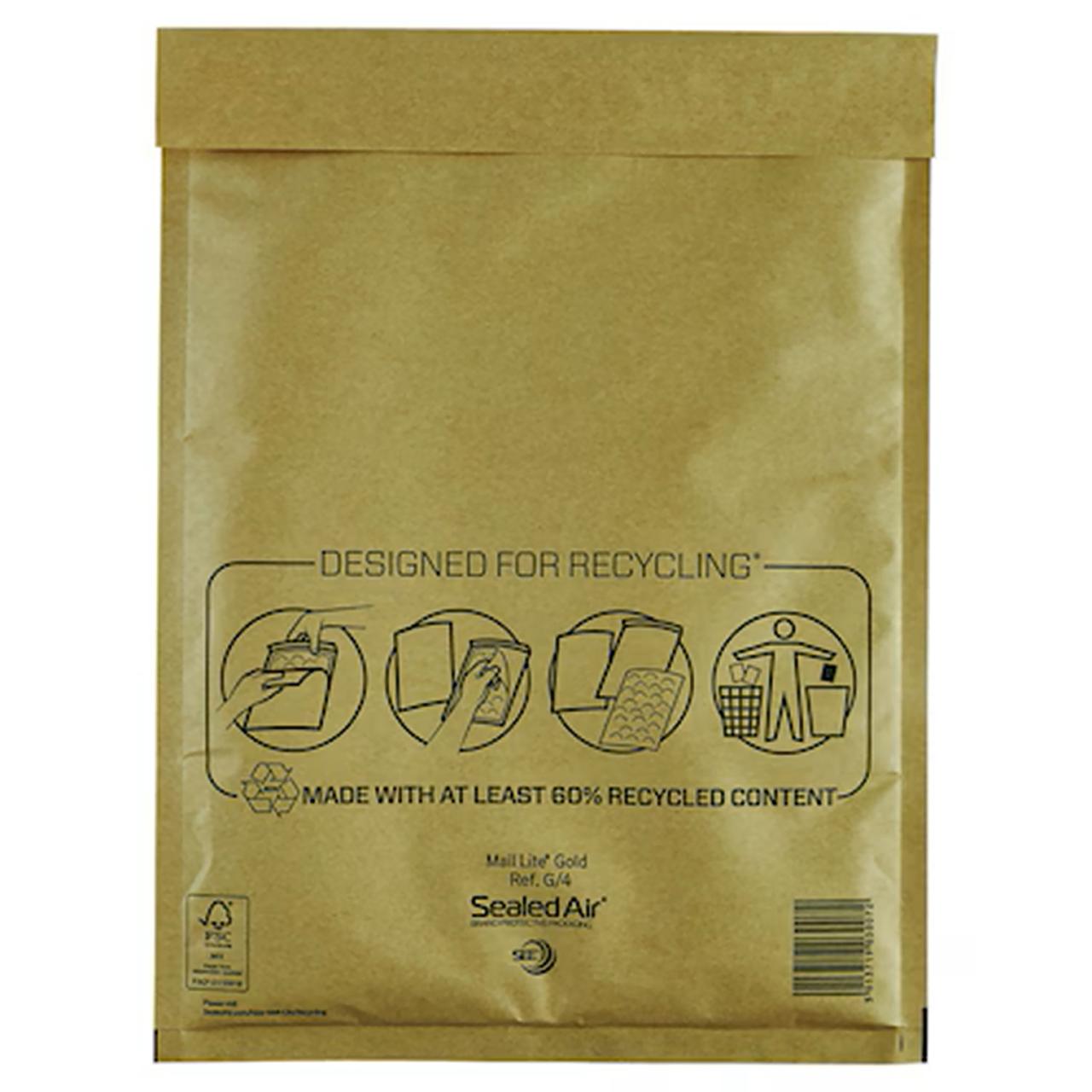 SEALED AIR Bubbelpåse 240x330mm G/4 brun 100/fp | Emballage och lagerutrustning - Kuvert och postemballage - Bubbelpåsar | Kontorsexperten