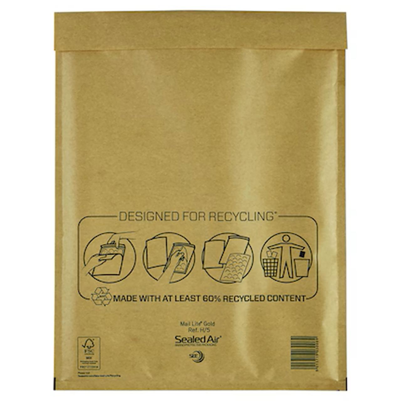 SEALED AIR Bubbelpåse 270x360mm H/5 brun 100/fp | Emballage och lagerutrustning - Kuvert och postemballage - Bubbelpåsar | Kontorsexperten