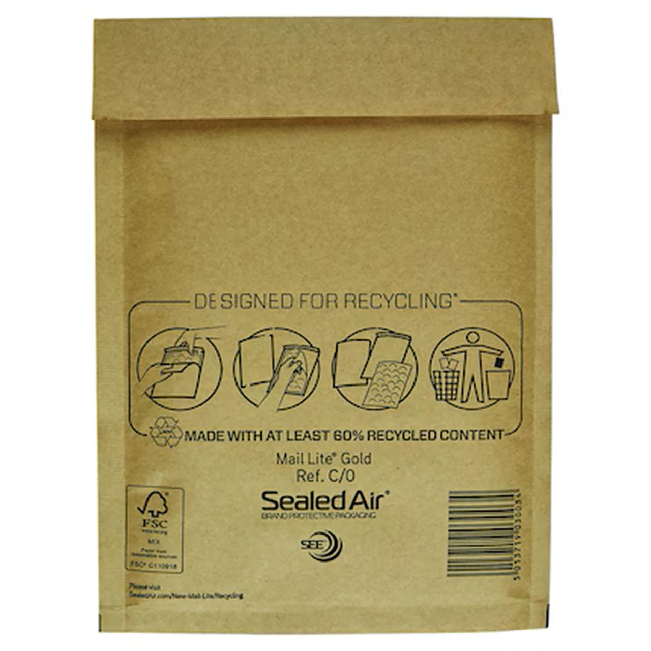 SEALED AIR Bubbelpåse 150x210mm C/0 brun 200/fp | Emballage och lagerutrustning - Kuvert och postemballage - Bubbelpåsar | Kontorsexperten