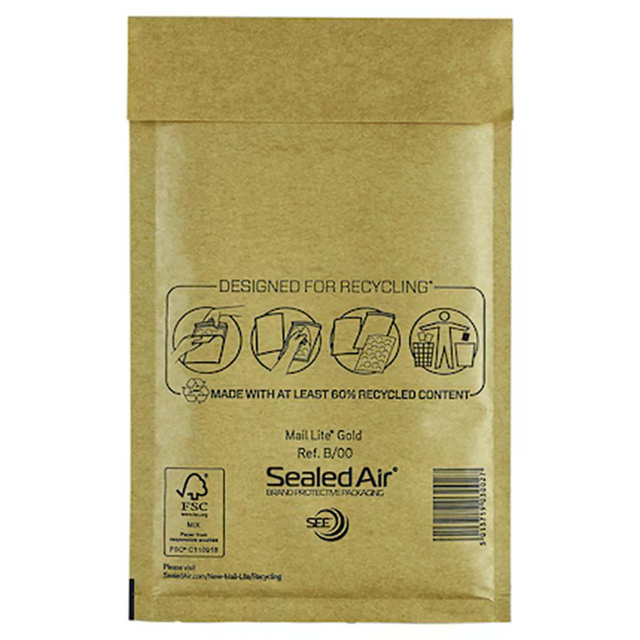 SEALED AIR Bubbelpåse 120x210mm B/00 brun 200/fp | Emballage och lagerutrustning - Kuvert och postemballage - Bubbelpåsar | Kontorsexperten