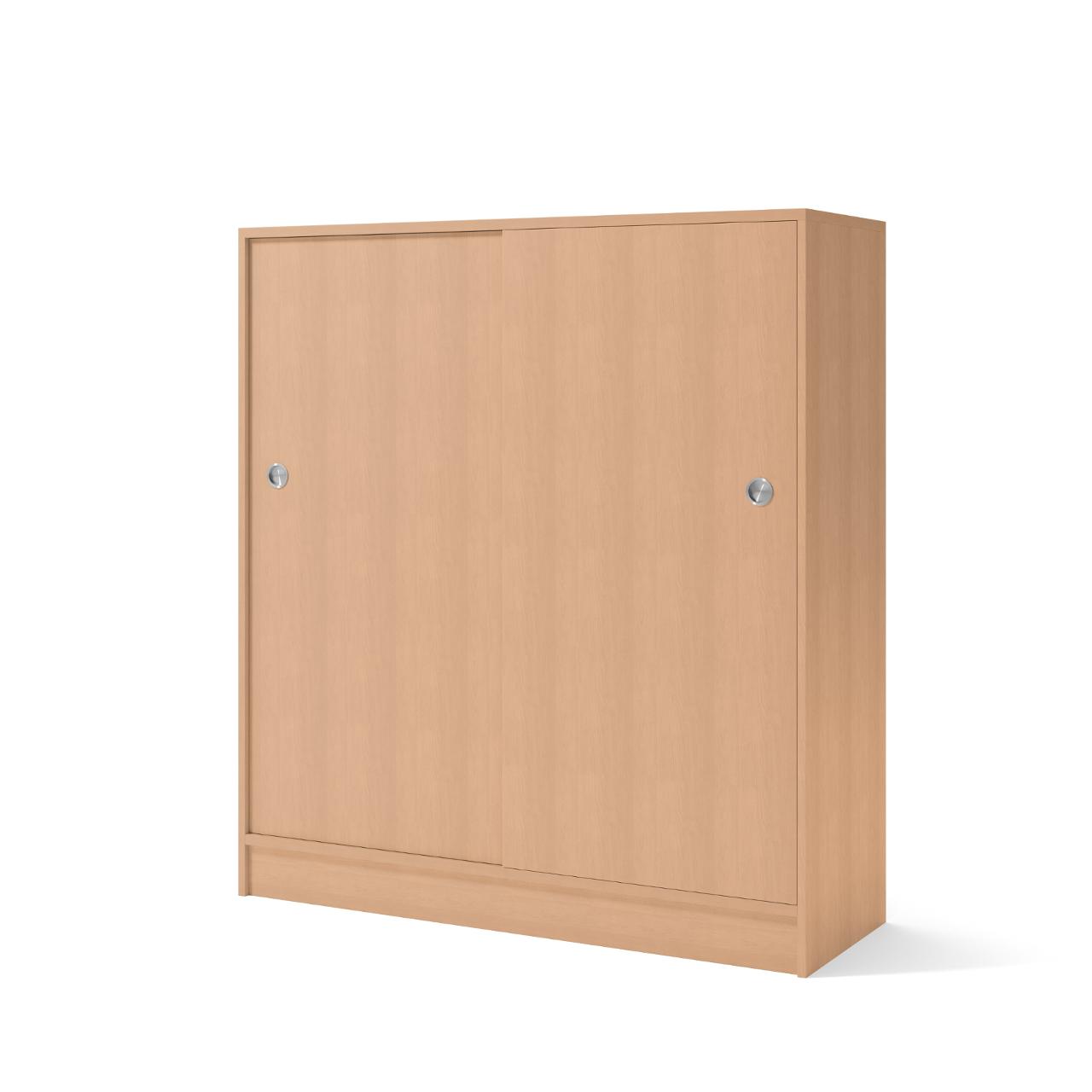 LANAB DESIGN Skåp 3xA4 skjutdörrar H132,5cm bok | Kontorsmöbler och inredning - Skåp och hyllor - Skåp | Kontorsexperten