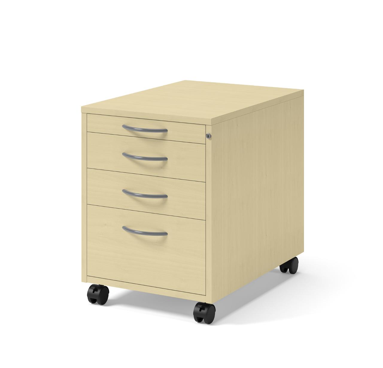 LANAB DESIGN Skrivbordshurts 4 lådor björkfanér | Kontorsmöbler och inredning - Bord och hurtsar - Hurtsar | Kontorsexperten