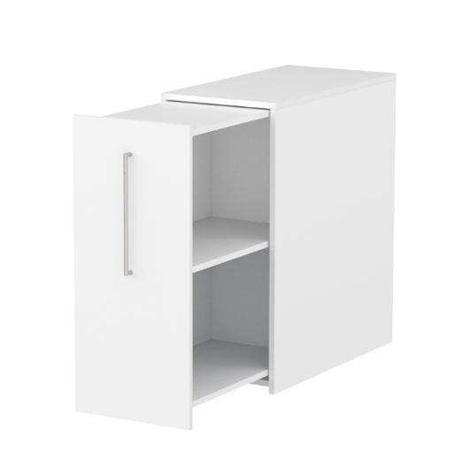 LANAB DESIGN Sidoskåp H925 D800 vitlaminat Vänster | Kontorsmöbler och inredning - Skåp och hyllor - Förvaringsskåp | Kontorsexperten