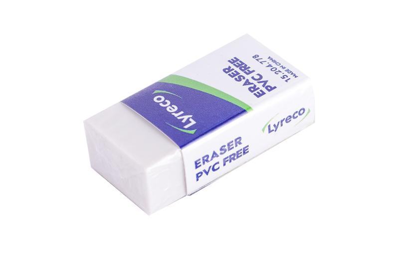 Lyreco Radergummi LYRECO 42x20x12mm vit | Skola och förskola - Pennor och tillbehör - Radergummi | Kontorsexperten