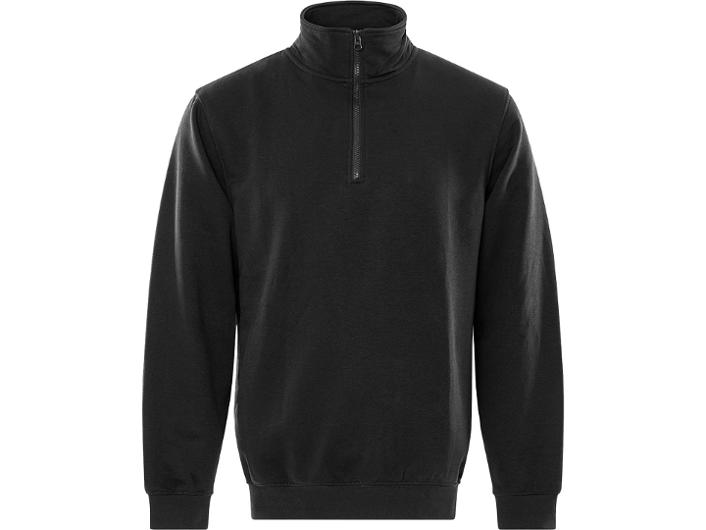 FRISTADS Sweatshirt halfzip 1737 sv M | Arbetskläder - Arbetströjor - Sweatshirts och koftor | Kontorsexperten
