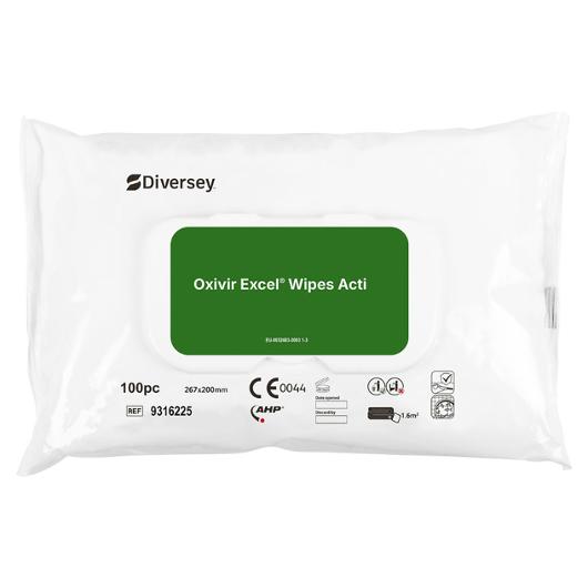 OXIVIR Ytdesinfektion Excel Wipe Acti 100/fp | Städ och hygien - Desinfektionsmedel - Desinfektionsservetter | Kontorsexperten