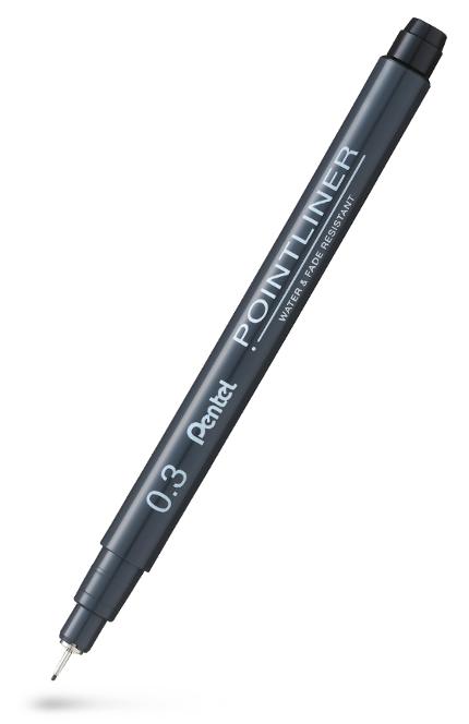 Pentel Fineliner Pointliner 0,3mm svart | Kontorsmaterial - Pennor - Finelinerpennor | Kontorsexperten