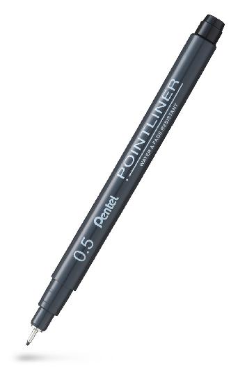 Pentel Fineliner Pointliner 0,5mm svart | Kontorsmaterial - Pennor - Finelinerpennor | Kontorsexperten