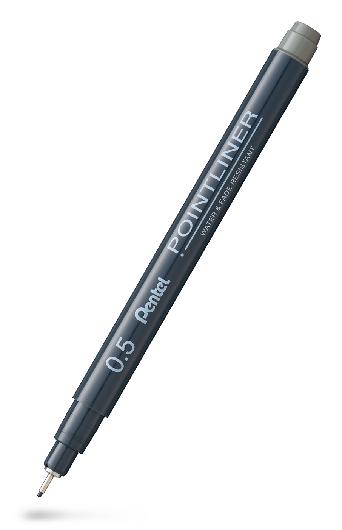 Pentel Fineliner Pointliner 0,5mm grå | Kontorsmaterial - Pennor - Finelinerpennor | Kontorsexperten