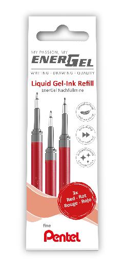 Pentel Refill EnerGel needle röd 3/fp | Kontorsmaterial - Pennor - Pennpatroner | Kontorsexperten