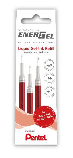 Pentel Refill EnerGel LR7 0,7 röd 3/fp | Kontorsmaterial - Pennor - Pennpatroner | Kontorsexperten