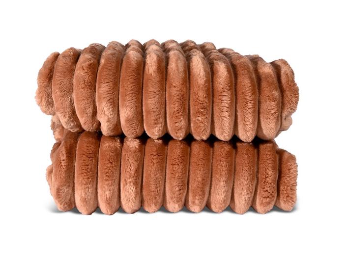 Pläd Esther ljusbrun Sagaform | Profilsortiment - Julprodukter - Julprodukter | Kontorsexperten