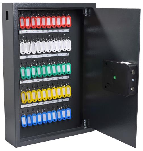 PAVO Nyckelskåp Security 50 nycklar grå | Kontorsmöbler och inredning - Skåp och hyllor - Nyckelskåp och tillbehör | Kontorsexperten