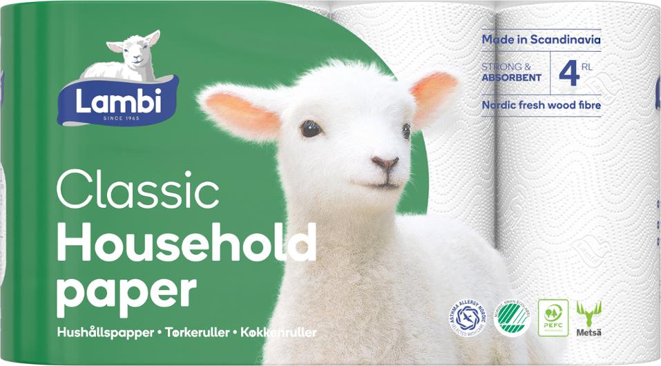 LAMBI Hushållspapper Classic vit 20/fp | Städ och hygien - Toalettpapper och torkpapper - Hushållspapper | Kontorsexperten