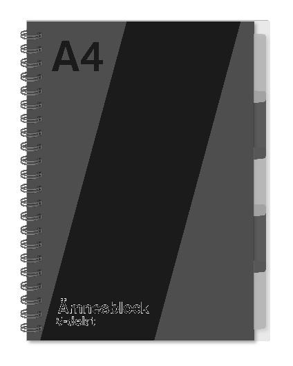 Ant.block A4 70g 120 blad med 5 avdelar | Kontorsmaterial - Block och anteckningsböcker - Anteckningsblock | Kontorsexperten
