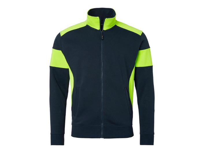 Sweatjacka 223 sv/fl gul XS | Arbetskläder - Arbetströjor - Sweatshirts och koftor | Kontorsexperten