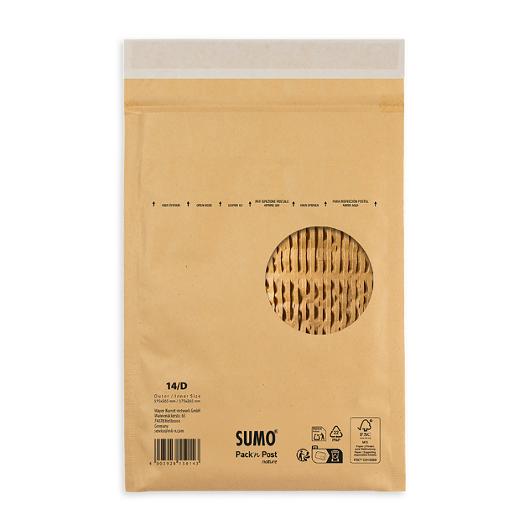 SUMO Påse vadderad 175x265mm brun 100/fp | Emballage och lagerutrustning - Kuvert och postemballage - Bubbelpåsar | Kontorsexperten