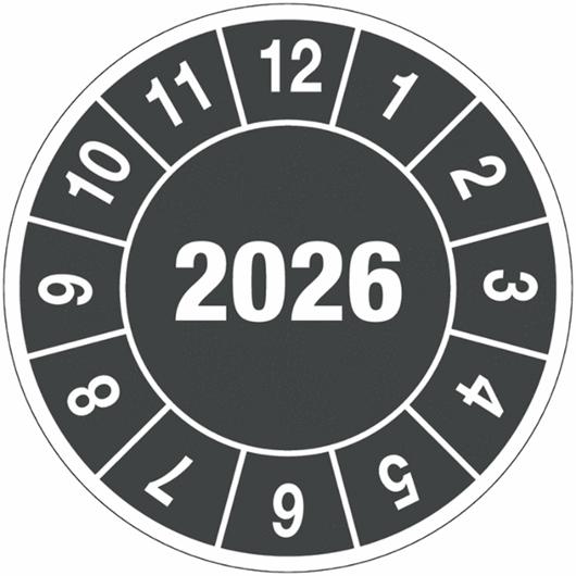 BRADY Kontrollmärke 2026 10mm 104/fp | Skyddsutrustning - Säkerhetsmärkning och skyltar - Skyltar | Kontorsexperten