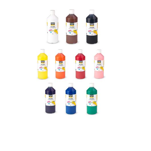 CREALL Glansfärg 500ml gul | Skola och förskola - Målarfärg och tillbehör - Readymix | Kontorsexperten