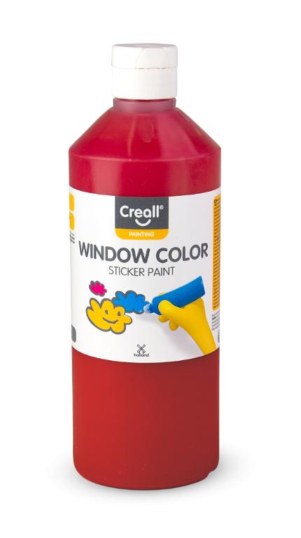 CREALL Fönsterfärg 500ml röd | Skola och förskola - Målarfärg och tillbehör - Fönsterfärg | Kontorsexperten