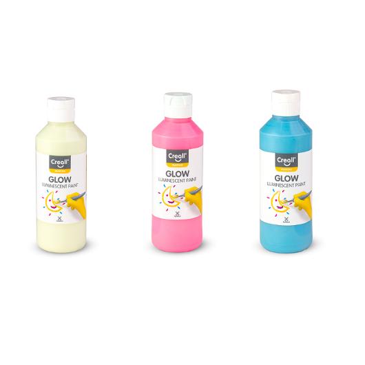 CREALL Självlysande färg 250ml Gul/Grön | Skola och förskola - Målarfärg och tillbehör - Specialfärg | Kontorsexperten
