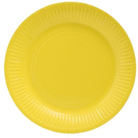 Tallrik PRONAPPE papper 23cm 20/fp gul | Kök och servering - Engångsartiklar - Tallrikar - Papper | Kontorsexperten