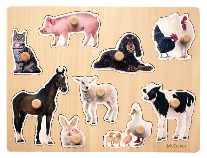 MYPAUZE Knoppussel bondgårdsdjur | Skola och förskola - Lekmaterial - Pussel - Knoppussel | Kontorsexperten