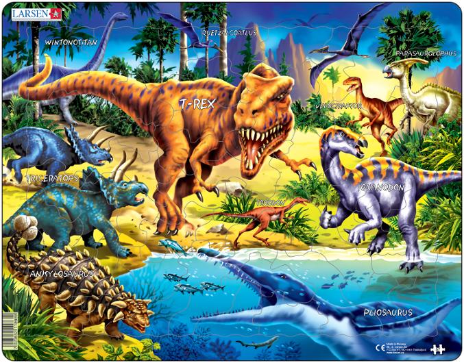Rampussel Maxi Dinosaurier 57 bitar | Skola och förskola - Lekmaterial - Pussel - Rampussel | Kontorsexperten