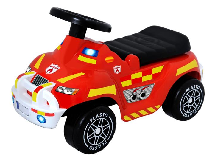 Produktfoto för Plasto Sparkbil med tysta hjul (Brandbil)
