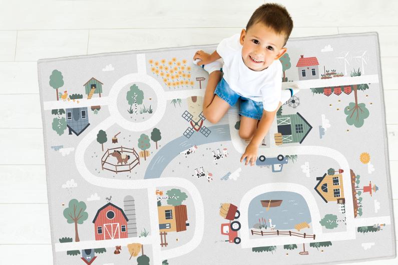 Lekmatta Bondgård 130x180cm | Skolmöbler och inredning - Mattor - Mattor - Aktivitet | Kontorsexperten