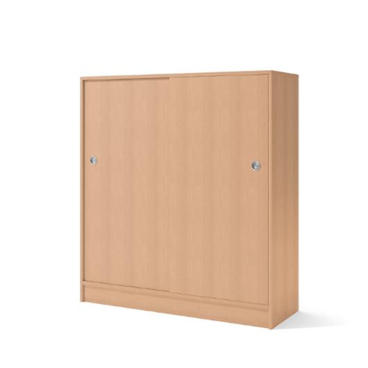 LANAB DESIGN Skåp 3xA4 skjutdörrar H132,5cm bok | Kontorsmöbler och inredning - Skåp och hyllor - Skåp | Kontorsexperten