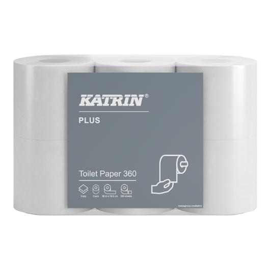 KATRIN Toalettpapper Plus Toilet 360 2-lagers, 360 ark 42/fp