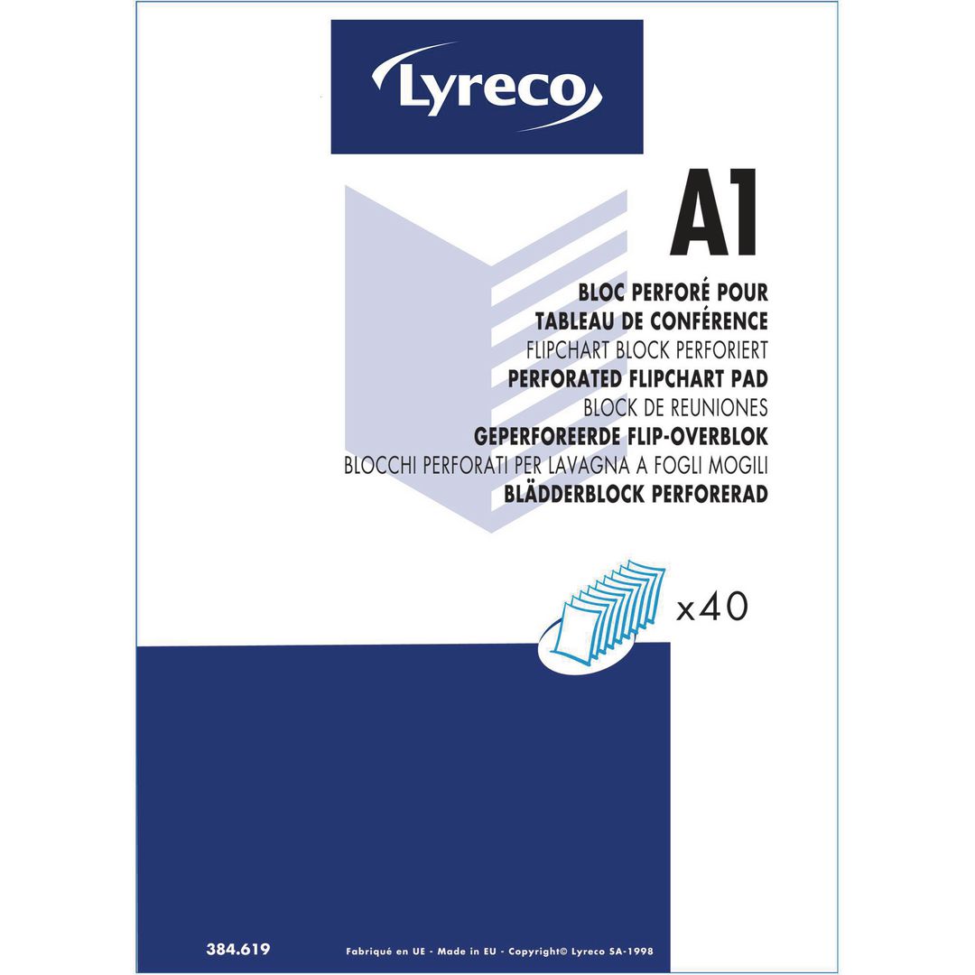 LYRECO Blädderblock A1 40bl 5/fp | Kontorsmöbler och inredning - Blädderblock och ställ - Blädderblockställ | Kontorsexperten