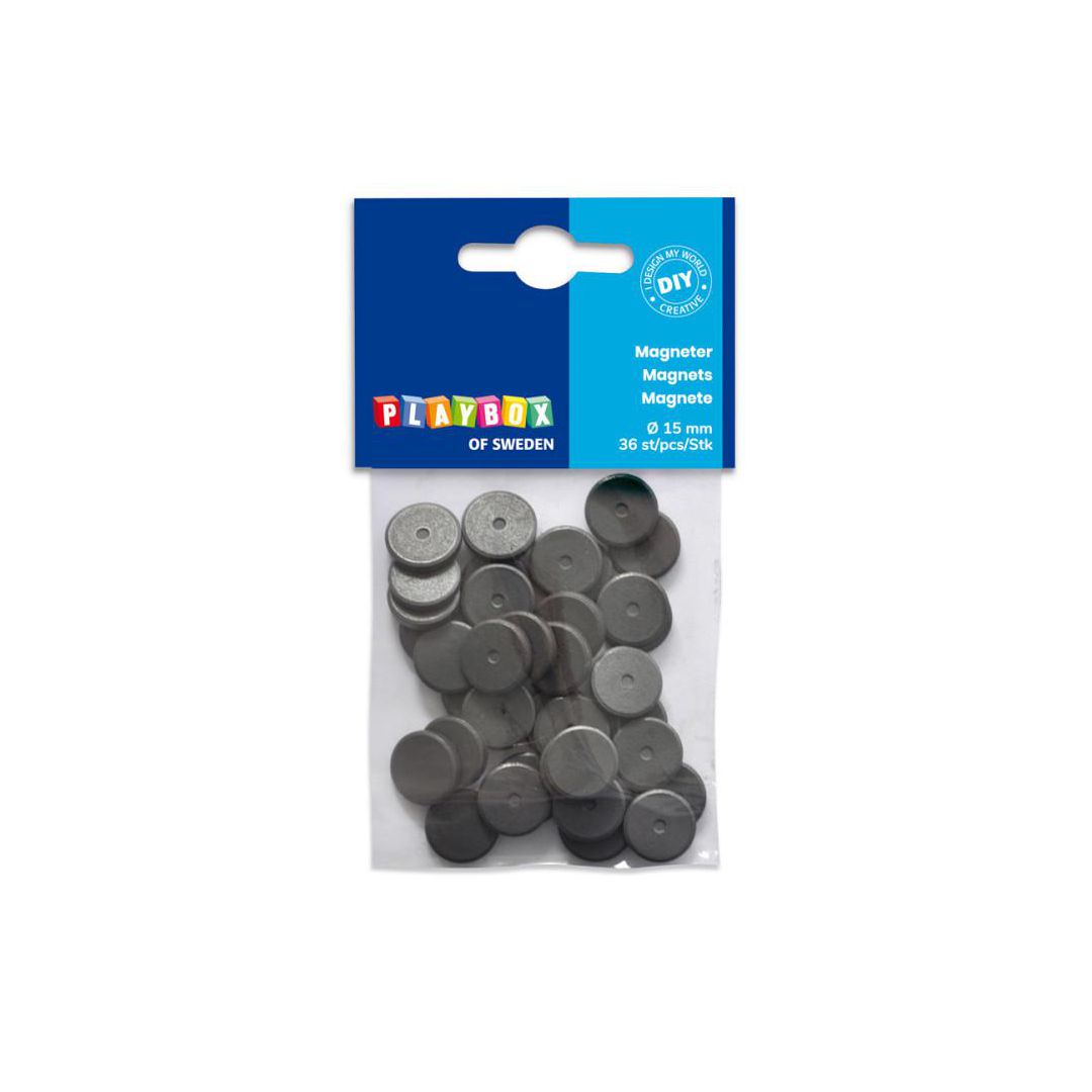 PLAYBOX Magneter ø15 mm 36/fp | Skola och förskola - Hobbymaterial - Magneter | Kontorsexperten