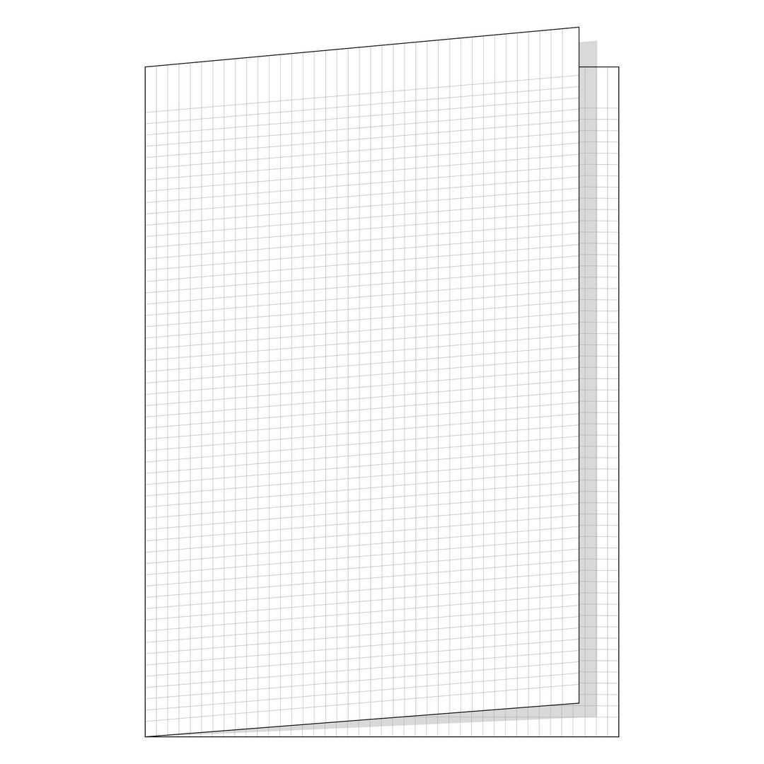 Skrivpapper A3 vikt, vitt 70g ohålat papper, rutat 5x5mm 250/fp | Skola och förskola - Förbrukning skola häften - Provskrivningspapper | Kontorsexperten