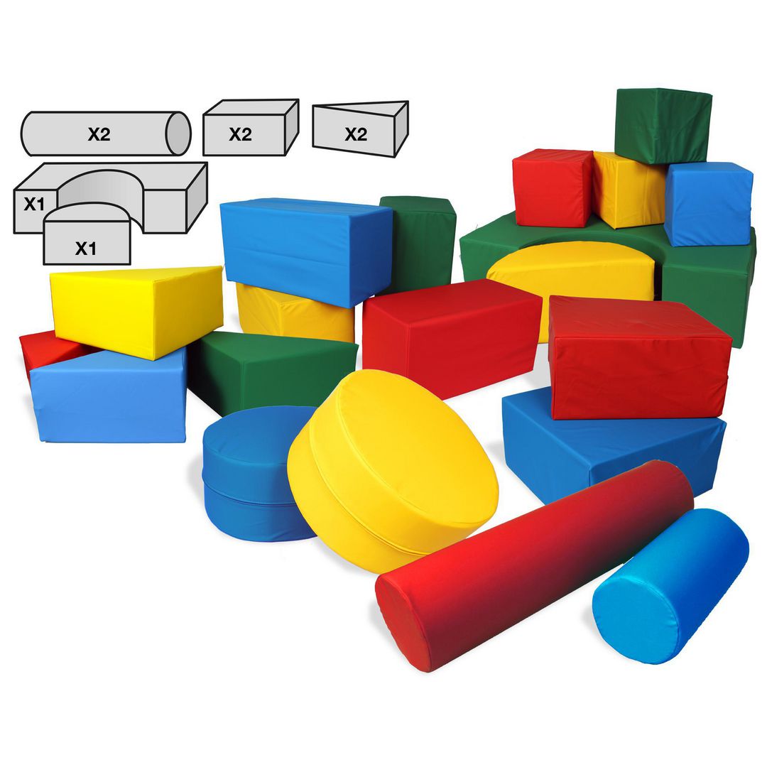 Mjuka klossar, 8/fp | Skola och förskola - Lekmaterial - Lekkuddar | Kontorsexperten