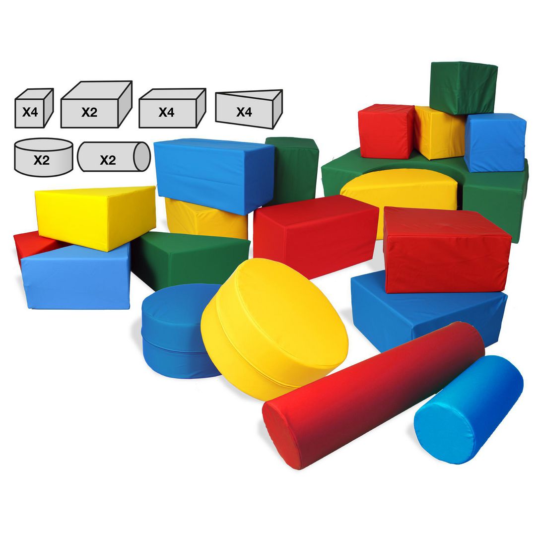 Mjuka klossar, 18/fp | Skola och förskola - Lekmaterial - Lekkuddar | Kontorsexperten