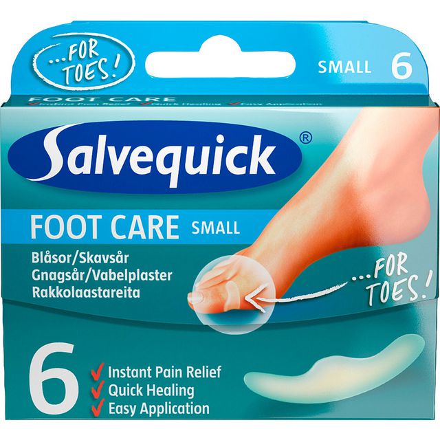 SALVEQUICK Plåster FC Skavsår Small 6/fp | Skyddsutrustning - Första Hjälpen - Plåster | Kontorsexperten